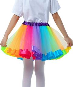 img 1 attached to Toddlers Princess Ballet Rainbow Multicolor Girls' Clothing, Skirts & Skorts