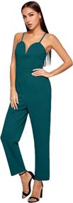 img 2 attached to Romwe Sweetheart Strapless Stretchy Jumpsuit Women's Clothing : Jumpsuits, Rompers & Overalls