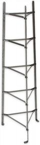 img 3 attached to Unassembled Hammered Steel Free Standing Pot Rack With 5 Tiers By Enclume - Ideal Cookware Stand