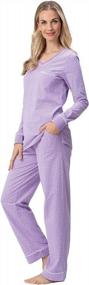 img 2 attached to Women'S 100% Cotton Pajama Sets - Pullover Top PJs From PajamaGram.