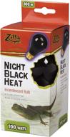 🦎 zilla reptile terrarium heat lamps: night black incandescent bulb, 100w - ideal for efficient heat regulation logo
