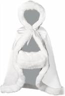 меховая накидка для девочек в цветочек для детей - двустороннее детское пальто с капюшоном, идеально подходящее для зимних свадеб и костюмов - бренд beautelicate логотип