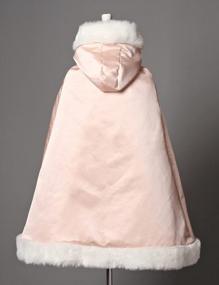 img 2 attached to Меховая накидка для девочек в цветочек для детей - двустороннее детское пальто с капюшоном, идеально подходящее для зимних свадеб и костюмов - бренд Beautelicate
