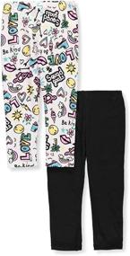 img 1 attached to 💃 One Step Up Toddler Legging Girls' Clothing: Comfy and Stylish Leggings for Little Fashionistas