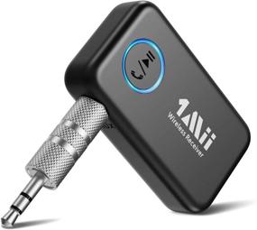 img 4 attached to 1Mii Bluetooth AUX Adapter For Car, Bluetooth 5.2 Wireless Audio Receiver For Home Stereo/Car Stereo/Wired Headphones/Speaker With Volume Control, Hands-Free Calls, Dual Connection, 13H Battery Life