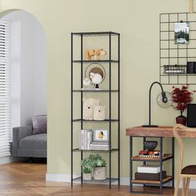 img 3 attached to Maximize Your Space With HOMEFORT 6-Tier Wire Shelving: Perfect Organizer For Pantry, Closet, Kitchen And Laundry Room (Black)