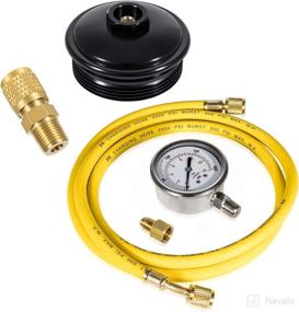 img 4 attached to 🔧 E-cowlboy Fuel Pressure Test Kit with Billet Aluminum Fuel Filter Cap and Pressure Test Port for Ford 2003-2007 6.0L Powerstroke Diesel F-Series (F250 F350 F450 F550) and E-Series