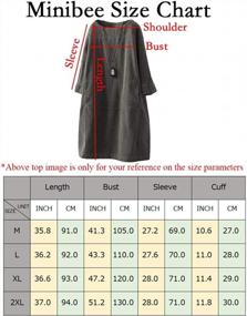img 3 attached to Women'S Oversize Tunic Dress Corduroy Long Sleeve Tops W/ Pockets By Minibee