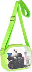 img 4 attached to Stadium Compliant Clear Crossbody Bag For Festivals, Sports Events, And Concerts - Transparent Purse With Approval
