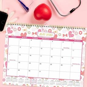 img 1 attached to Academic Monthly Wall Calendar 2022-2023, 14.5 X 11 Inches With Twin-Wire Binding, Ruled Blocks And Thick Paper For School, Home And Office - July 2022 To December 2023
