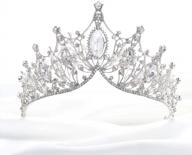 crystal rhinestone princess tiara headband for women and brides - asooll silver tiaras and crowns wedding hair accessories birthday headpiece logo