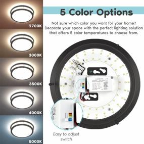img 3 attached to Modern Luxrite LED Ceiling Light With 5 Color Options And Dimmer, 14W, 1120 Lumens, Energy Star And ETL Listed