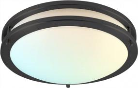 img 4 attached to Modern Luxrite LED Ceiling Light With 5 Color Options And Dimmer, 14W, 1120 Lumens, Energy Star And ETL Listed