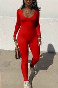 img 1 attached to Mulisky Bodycon Jumpsuit Rompers Outfits Women's Clothing ~ Jumpsuits, Rompers & Overalls