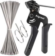 🔩 200pcs metal tie wrap gun kit, aigreat stainless steel cable tie gun with adjustable tensioning and cutting tool, includes 200pcs 304 self-locking stainless steel cable ties in 4.6x270mm sizes logo