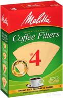 ☕👌 melitta #4 cone coffee filters, natural brown, 100 count - pack of 6 for a total of 600 filters logo