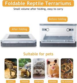 img 2 attached to 🦎 RunDuck Foldable Reptile Terrariums Kits: Portable, Heat-Resistant and Ideal for Lizard, Tortoise, Leopard Gecko - Perfect Gift for Kids