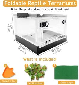 img 3 attached to 🦎 RunDuck Foldable Reptile Terrariums Kits: Portable, Heat-Resistant and Ideal for Lizard, Tortoise, Leopard Gecko - Perfect Gift for Kids