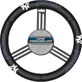 img 1 attached to 🚗 Fremont Die MLB Genuine Leather Steering Wheel Cover