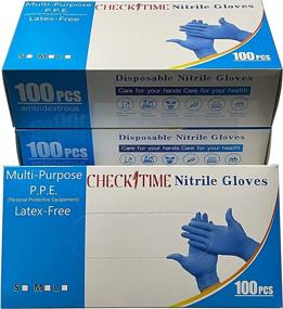 img 4 attached to 🧤 Check1Time 100-Count Disposable Nitrile Gloves - Powder-Free, Latex-Free for Multi-Purpose Protection