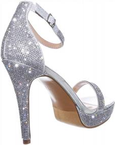 img 2 attached to Sparkle And Shine In Rhinestone Crystal High Heel Sandals: Perfect For Stylish Women'S Evening Dress Shoes