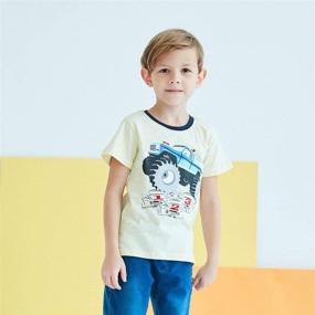 img 2 attached to 👕 Cotton Monster Graphic Sleeve T-Shirts for Boys' Clothing - Tops, Tees & Shirts