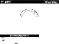 centric parts 111 04500 brake shoe logo