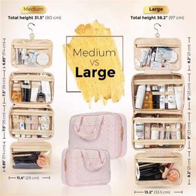 img 2 attached to BOACAY Hanging Travel Toiletry Bag For Women - Makeup Organizer Kit For Accessories, Cosmetics, And Travel Essentials