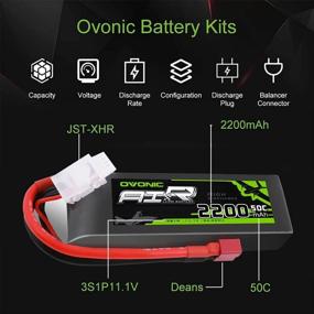 img 3 attached to 11.1V 2200MAh 50C OVONIC 3S Lipo Battery With Dean-Style T Connector For RC Airplane Helicopter Quadcopter Car Truck Boat
