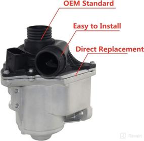 img 2 attached to ⚡ BM-W Electric Engine Water Pump with Bolts - Compatible with E60 E70 E90 F01 F02 F07 F10 135i 335i 535i 1M 640i 740i 740Li X3 X5 X6 Z4 sDrive35i xDrive35i - 3.0L N54/N55 Engine - Part Numbers: 11517632426, 11537549476