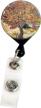 buttonsmith van gogh mulberry tree retractable badge reel with alligator clip and 36" standard duty cord - made in usa, 1 year warranty logo