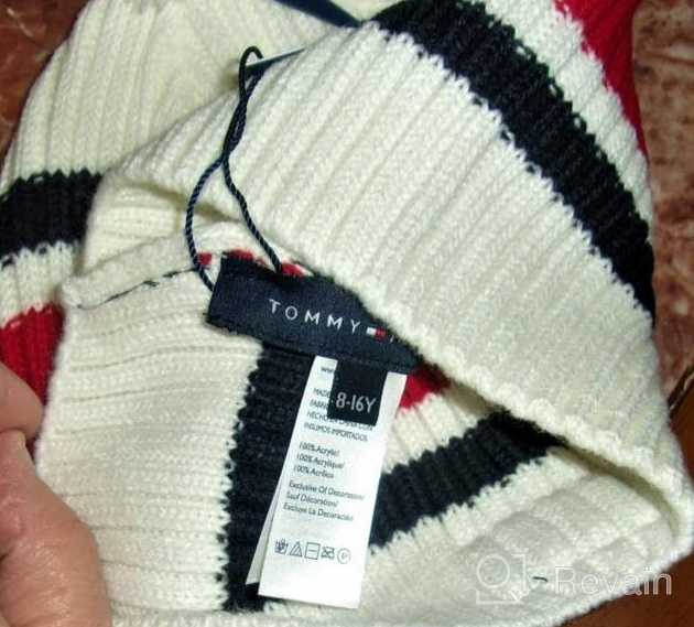 img 1 attached to 🧣 Stylish Tommy Hilfiger Girls White Striped Accessories for Cold Weather review by Francis Vasquez