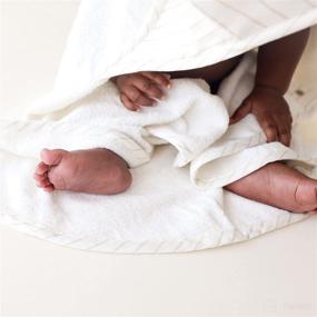 img 2 attached to 🌿 Makemake Organics Organic Hooded Towel: GOTS Certified, Large Size, Mist Gray, Ultra Soft and Plush, Non Toxic, Toddler Towel