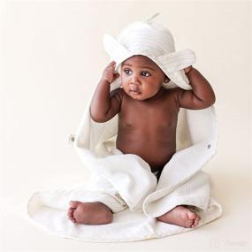 img 1 attached to 🌿 Makemake Organics Organic Hooded Towel: GOTS Certified, Large Size, Mist Gray, Ultra Soft and Plush, Non Toxic, Toddler Towel