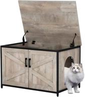 🐱 unipaws top-opening cat litter box enclosure for large cats - high jumbo size, automatic hidden box, cat house, privacy washroom bench logo