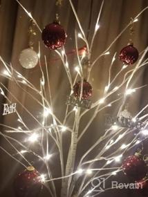 img 7 attached to 8FT 132 LED Birch Tree - Perfect For Home, Festival, Party & Christmas Decorations | Indoor/Outdoor Use | Warm White Lights