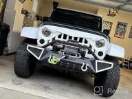 img 1 attached to Upgrade Your Jeep Wrangler With OEDRO'S Full Width Rock Crawler Bumper With Winch Plate Mounting And D-Rings review by Reggie Higdem
