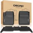 oedro floor mats compatible for 2015-2022 chevy colorado crew cab / gmc canyon crew cab, unique black tpe all-weather guard includes 1st and 2nd row: front, rear, full set liners logo