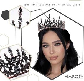 img 3 attached to 🎃 Sparkling Baroque Crystal Halloween Accessories by Harosy: Elevate Your Costume Game!