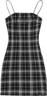 floerns womens plaid bodycon red black women's clothing : dresses logo