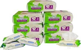 img 4 attached to 👶 Happy Little Camper Natural Size 2 Diapers (12-18 lbs) with Aloe - Hypoallergenic, Ultra-Absorbent, Fragrance Free for Sensitive Skin: 252 Diapers + 200 Flushable Wipes
