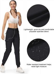 img 2 attached to RlaGed Women'S Jogger Pants: Lightweight Quick Dry Cargo Pants With Zipper Pockets For Hiking, Workouts And Outdoor Activities
