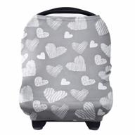 yoofoss baby nursing cover - breastfeeding scarf, infant car seat cover, stroller and carseat canopy for boys and girls logo