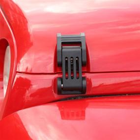 img 1 attached to JeCar Latches Aluminum 2007 2018 Wrangler Exterior Accessories
