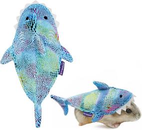 img 4 attached to 🦈 Cyeollo Small Animal Costume Shark: Adorable Halloween Outfits for Guinea Pig, Hamster, Ferret