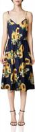 floral midi dress with spaghetti straps, button front, and convenient pockets for women by ochenta logo