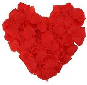 img 2 attached to Red Silk Rose Petals Wedding Favors - 1000 Pieces For Parties And Events