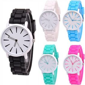 img 4 attached to Colorful And Fun Silicone Watches For Women And Teens - Buy In Bulk From Weicam