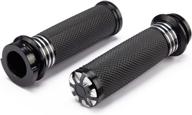 🏍️ enhance your 2008+ touring motorcycle with kemimoto brust black 1 inch soft handlebar grips - fly by wire, electronic throttle compatible! логотип