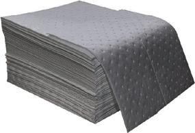 img 4 attached to 🧺 Medium Weight Universal Absorbent Pad - ATERET Oil Mat I 15" x 18" I Pack of 100 Pads I Grey